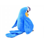Farebný, plyšový hovoriaci Papagáj (modrý)